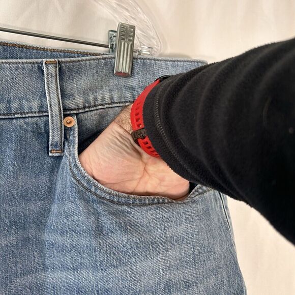 J. Crew Jeans Women's 35 Light Wash Denim Wide Leg Cropped Raw Hem Cotton Blend - Picture 5 of 10